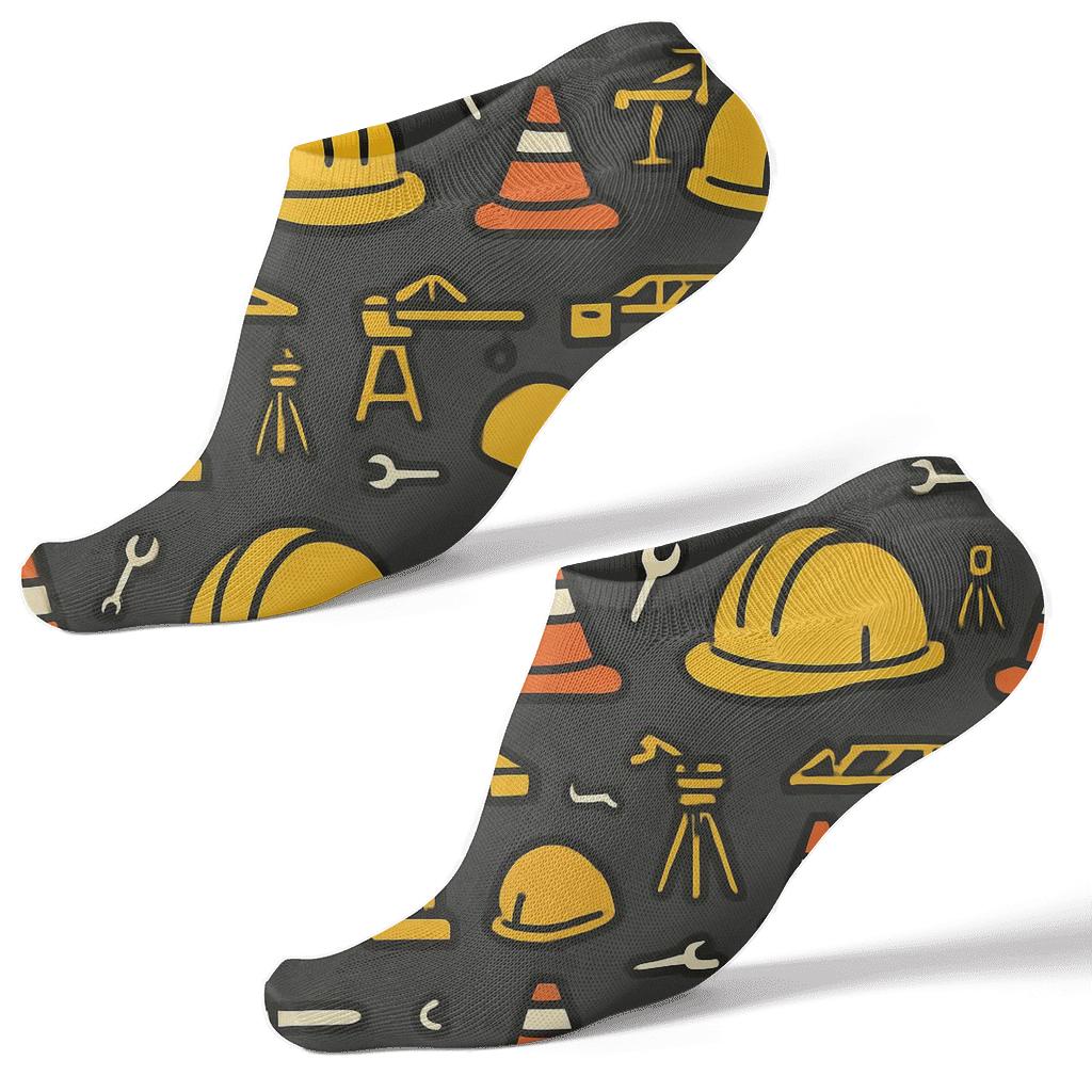 Hard Hat Parade For Civil Engineer comfortable cotton ankle socks
