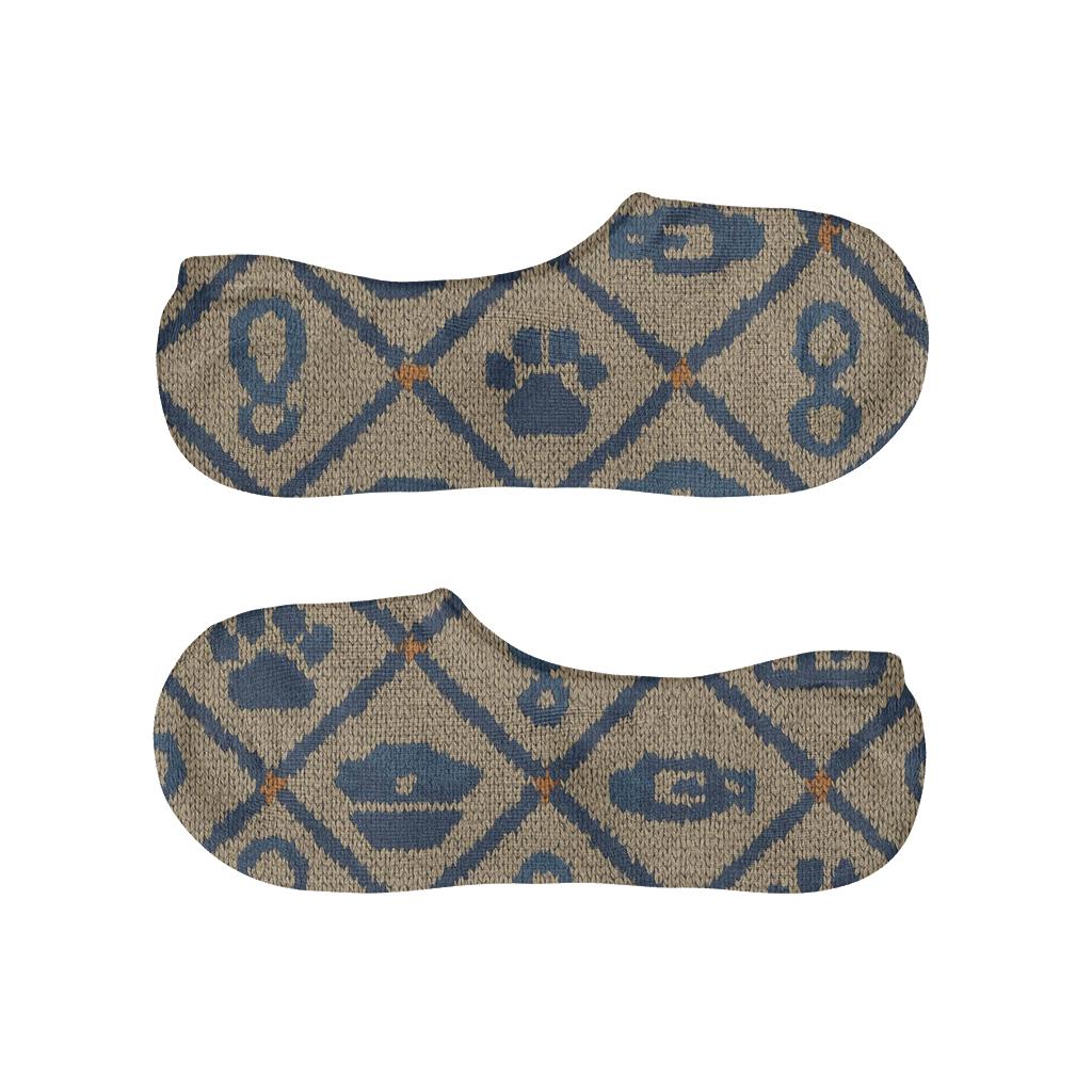 Knit Illusion Animal Control Officer Lattice soft cotton no-show socks