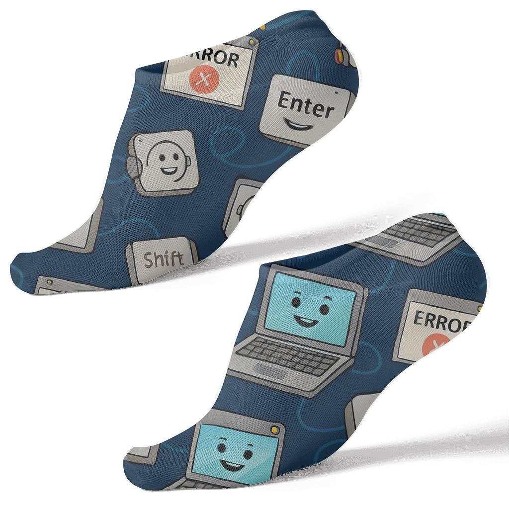 Circuit Confetti It Support Specialist Pattern soft everyday ankle socks