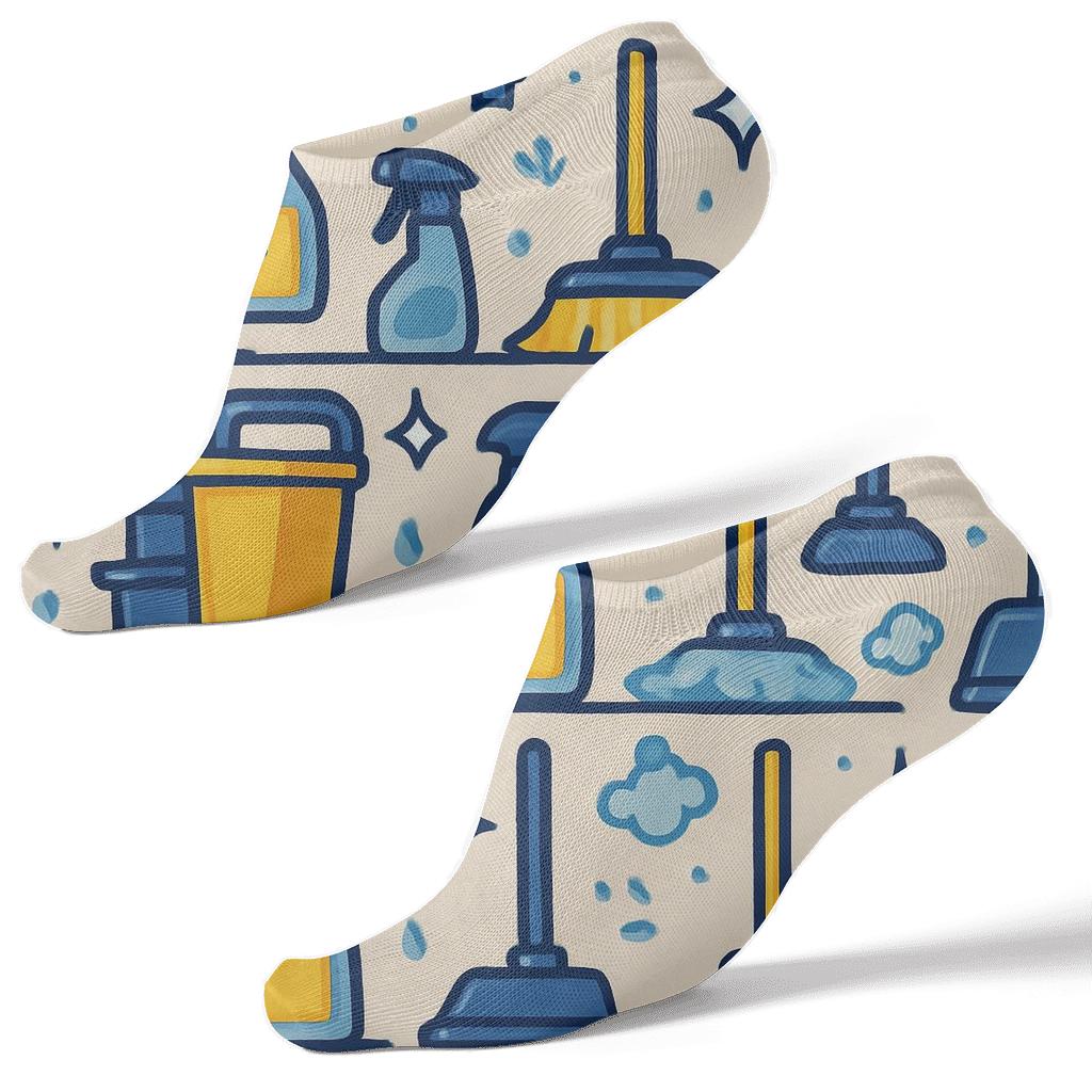 Tile Parade Janitor Pattern Bands trendy patterned ankle socks
