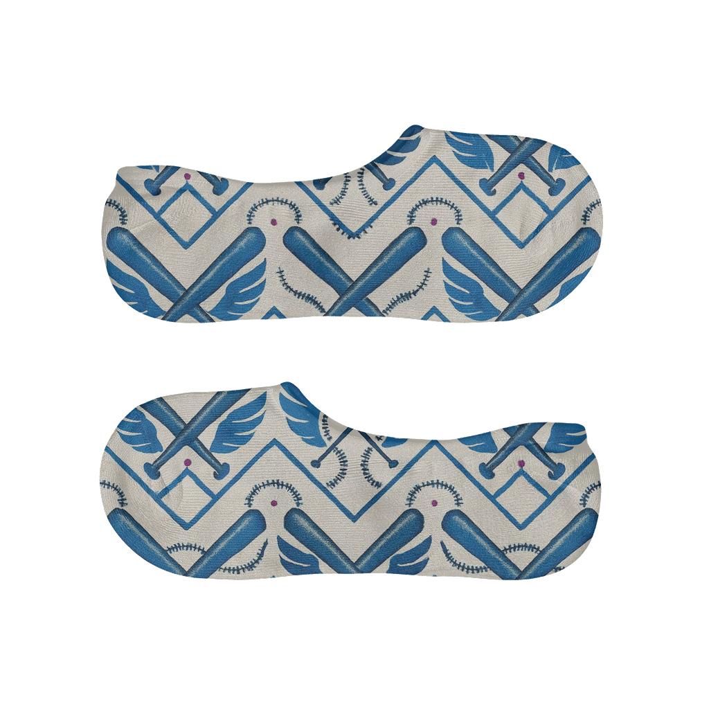 Blue Jays Bat And Seam Chevron Tessellation comfortable low-cut socks