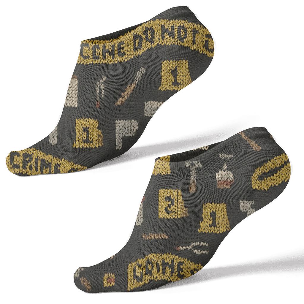 Crime Scene Investigator Evidence Tape Wave Bands stylish athletic ankle socks