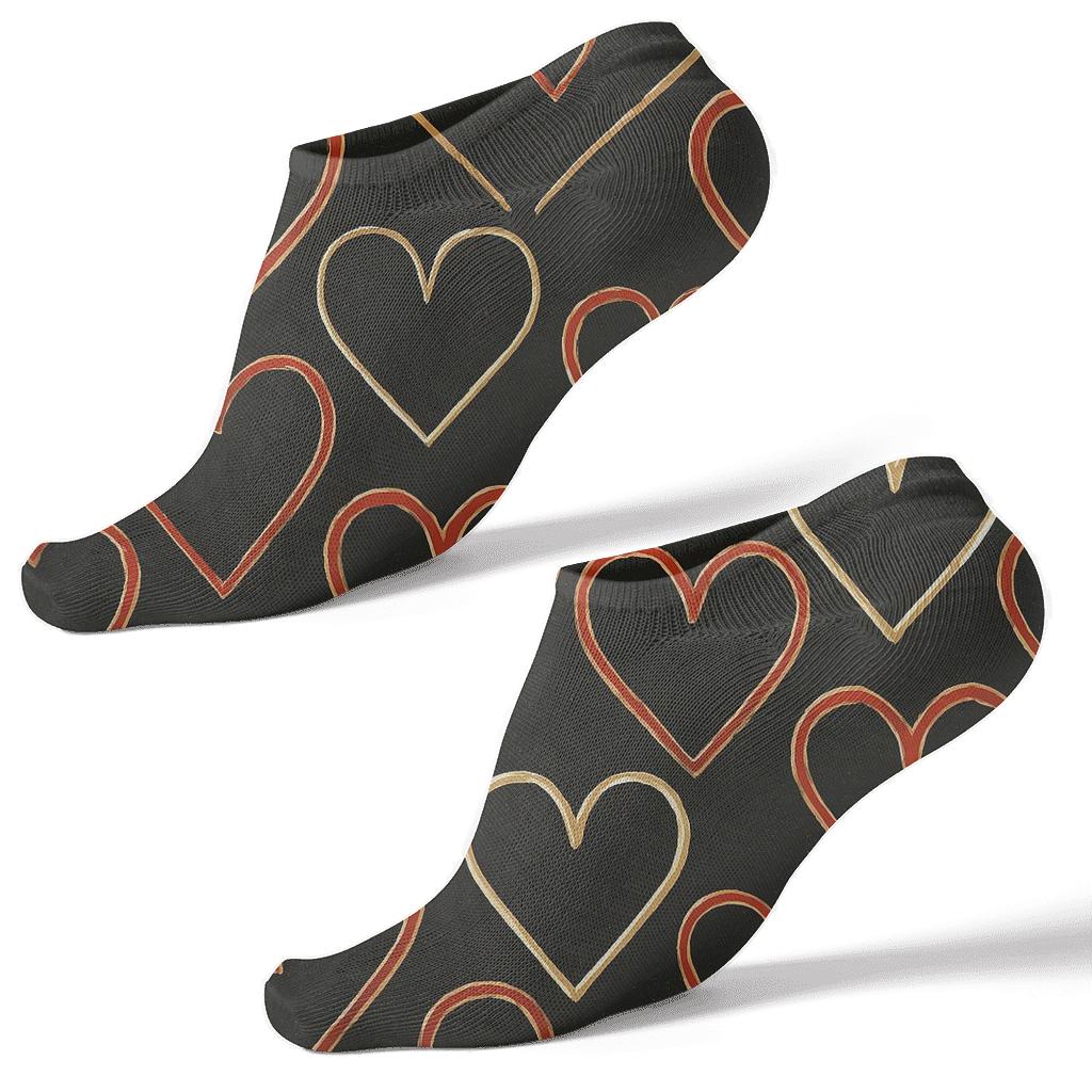 Candy Cane Spirit Tessellation, Candy canes in Minimal Graphic Ankle Length Socks