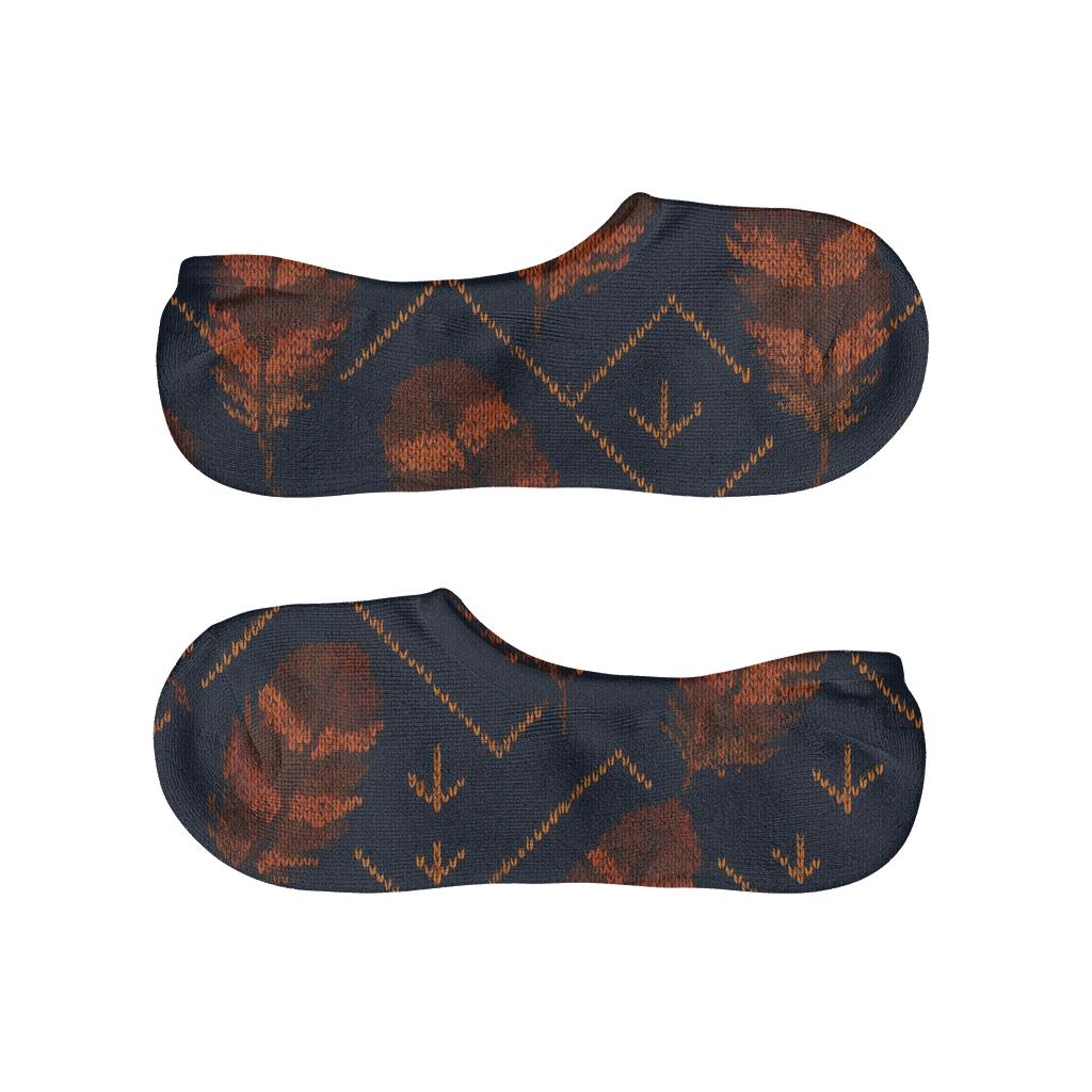 Knitted Illusion Turkey Feather Lattice trendy no-show sock styles