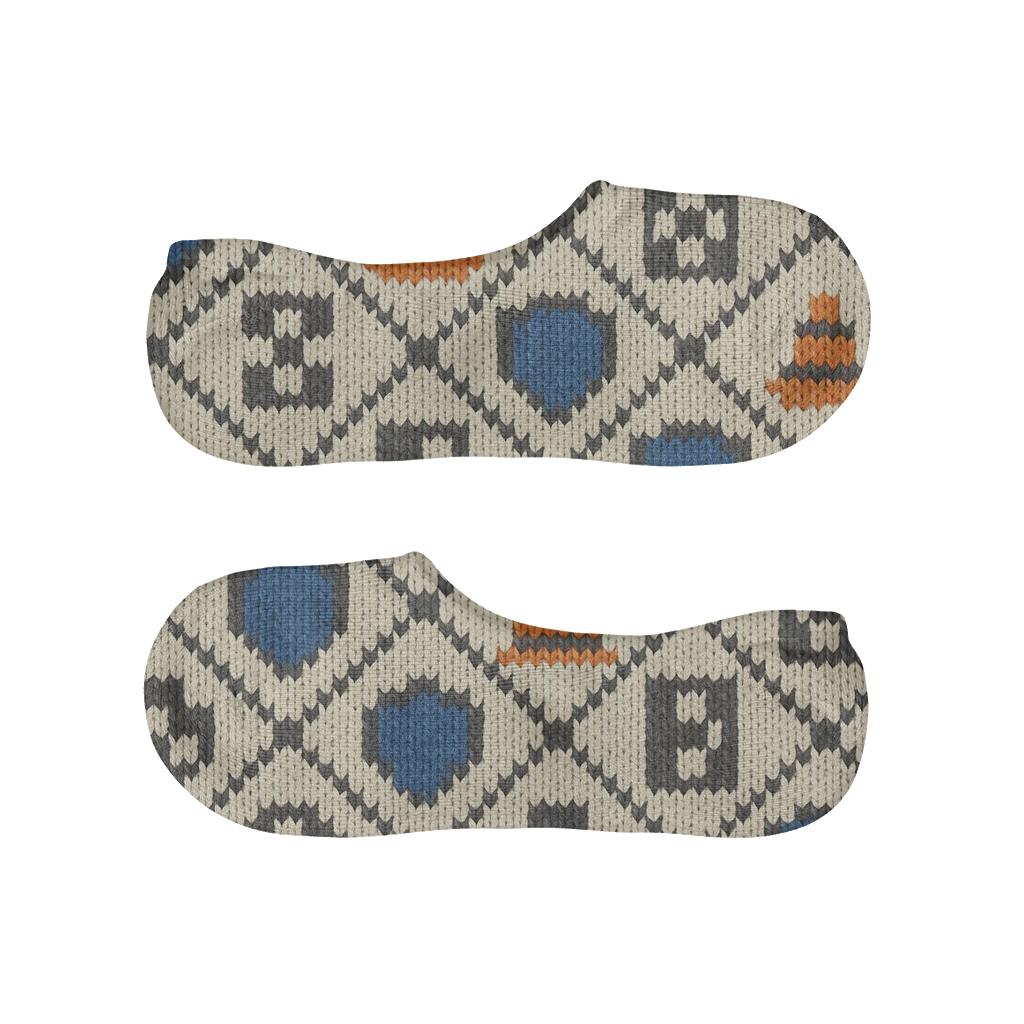 Knitted Security Guard Badge Lattice personalized no-show socks