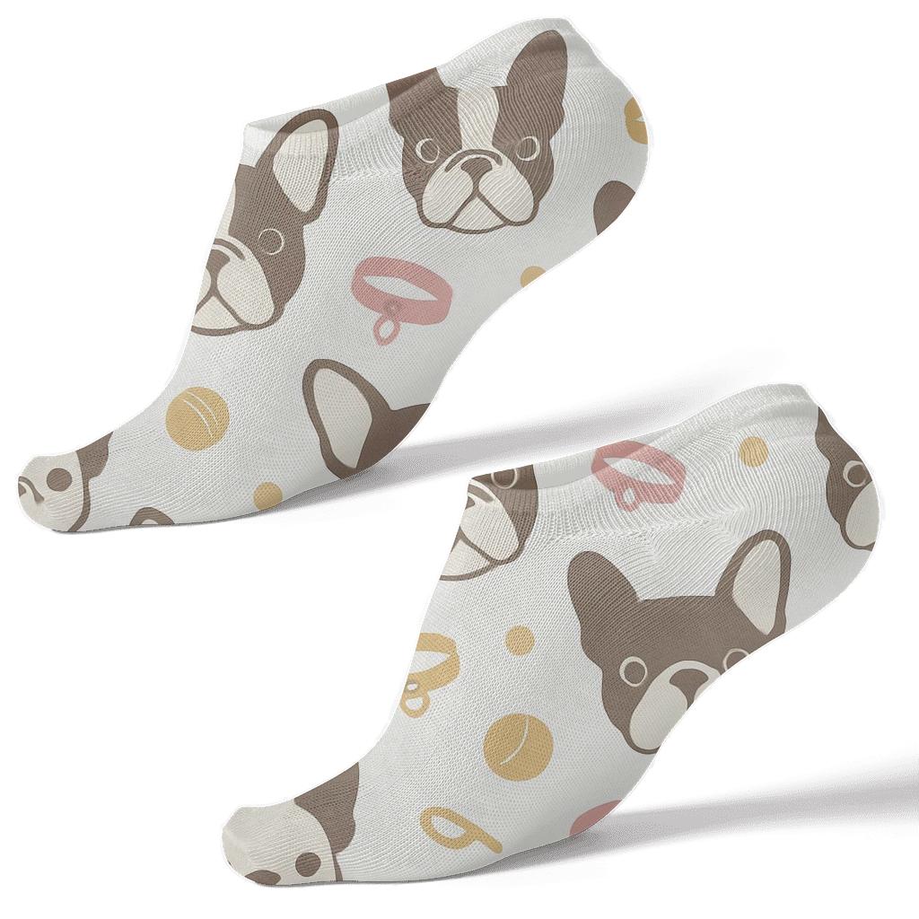 Minimal French Bulldog Collar Chevron Parade unique graphic ankle socks