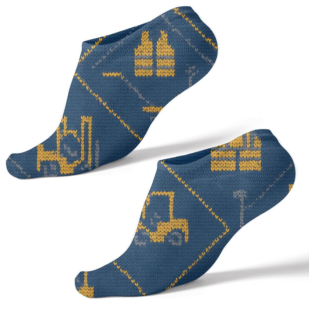 Forklift Lullaby With Warehouse Worker Rhythm trendy patterned ankle socks