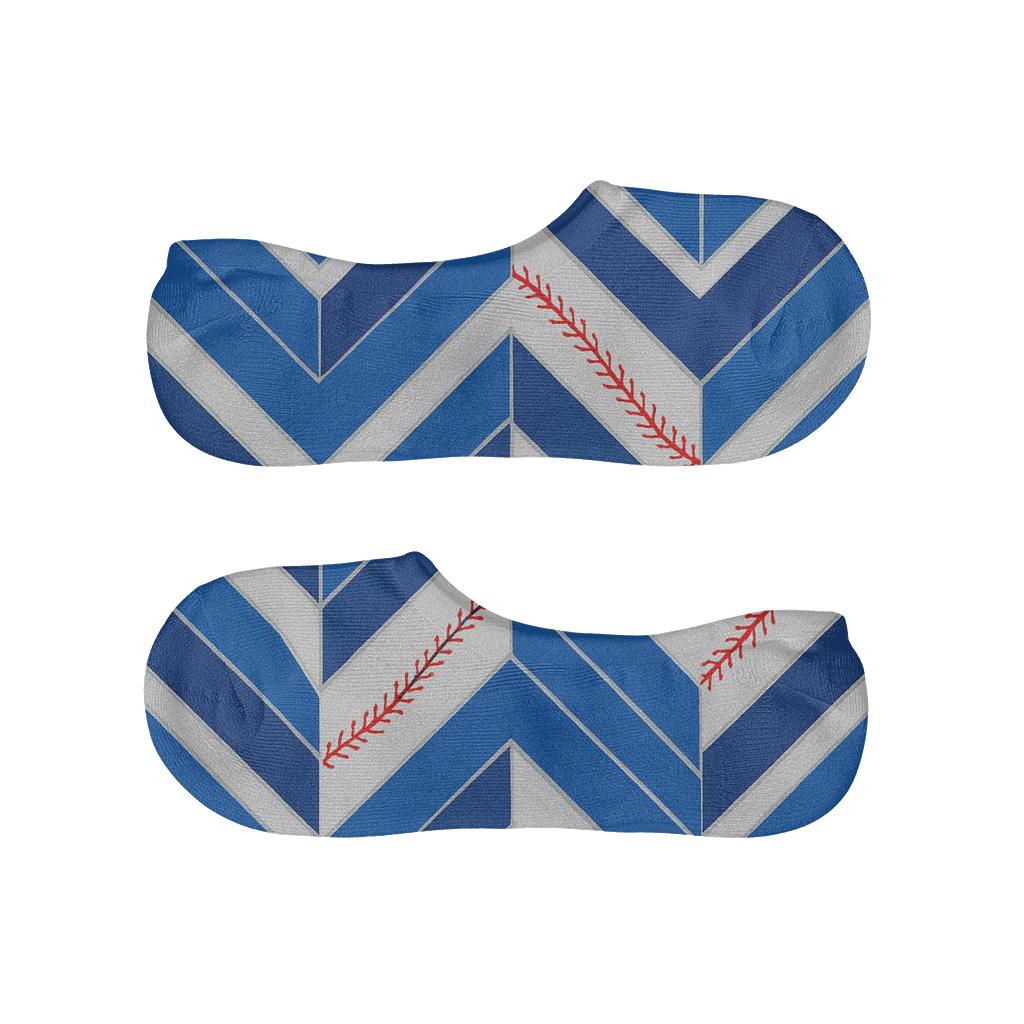 Wing Seam Chevron Pattern For Blue Jays personalized invisible socks