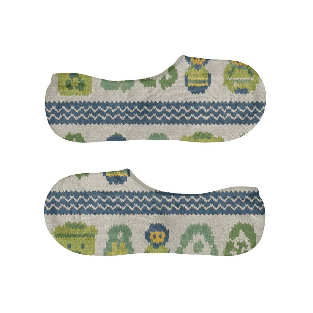 Recycling Symbols And Bins With Recycling Plant Worker Knit Illusion anti-slip no-show socks