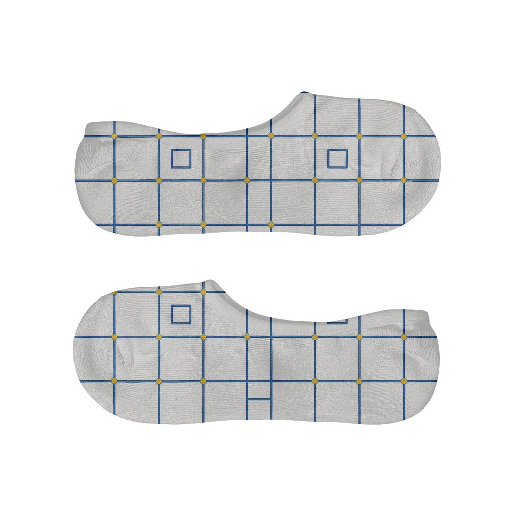 Cellular Mesh Calm Squares unique hidden socks