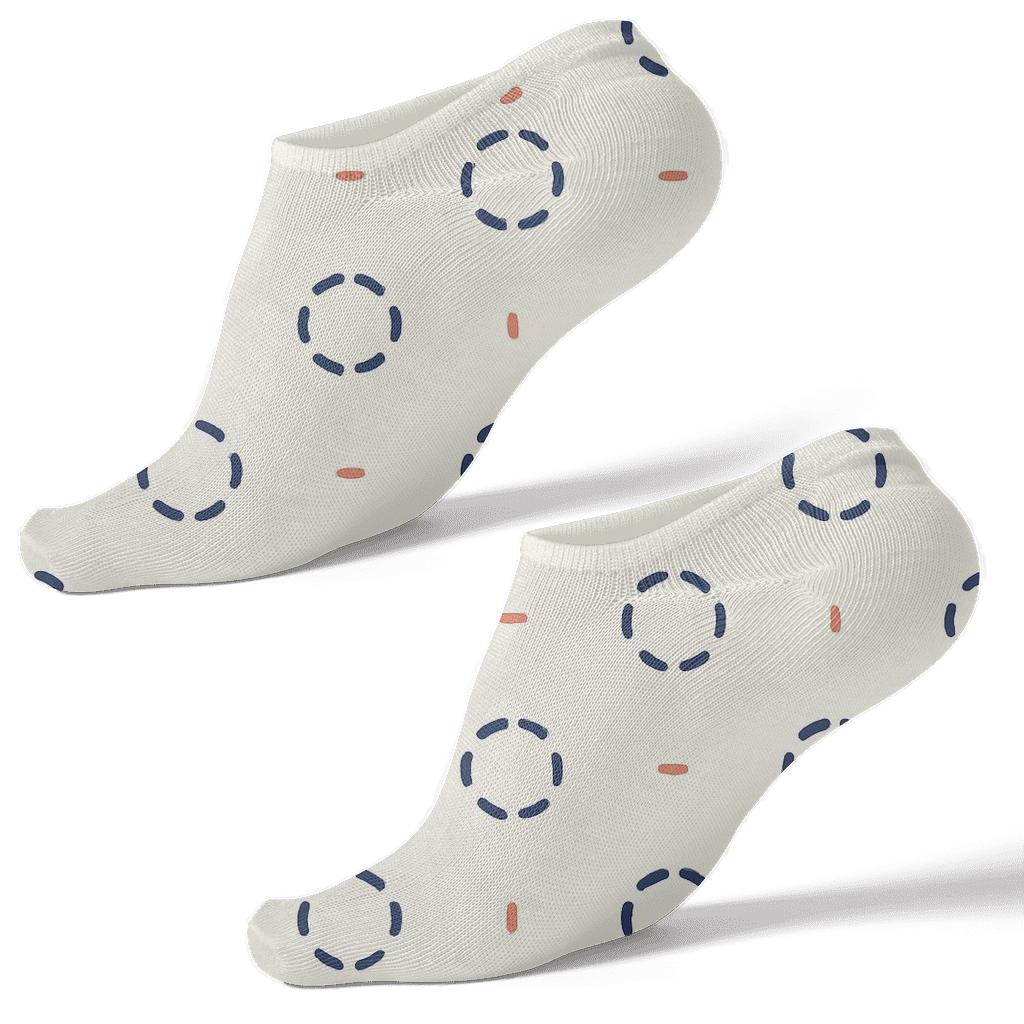 Quiet Orbit Dash Lattice soft everyday ankle socks