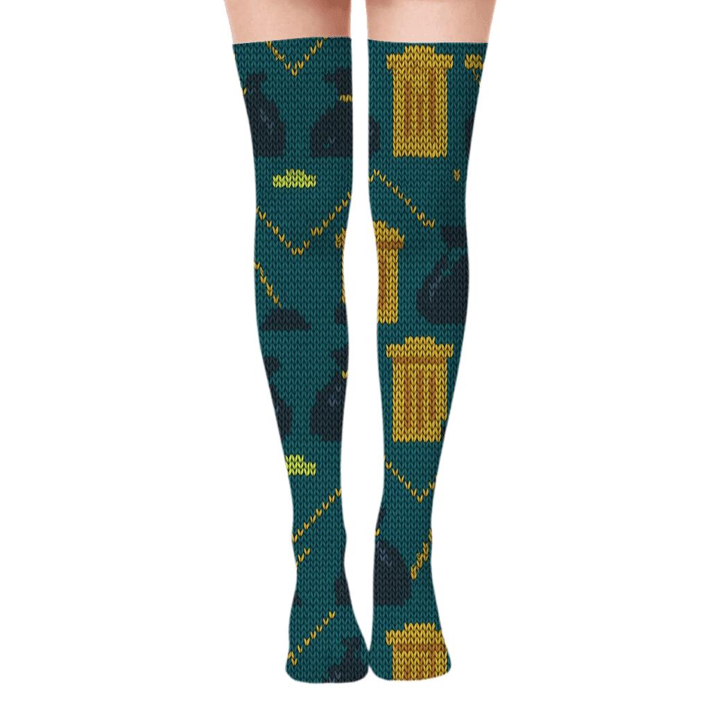 Garbage Collector Knit Illusion Chevron Streets premium cozy over-the-knee socks