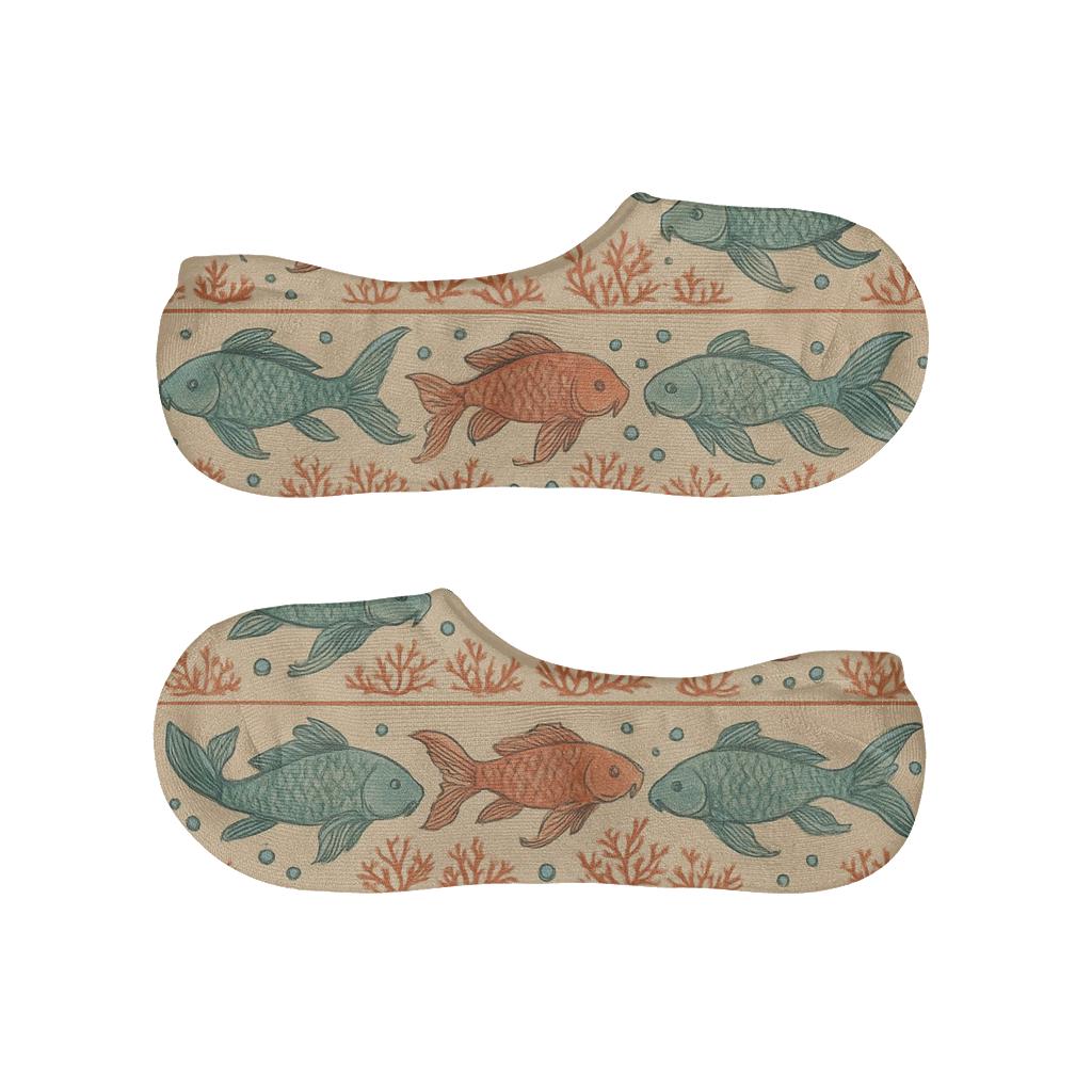 Koi Swim Band Tapestry With Fish Accents comfortable low-cut socks