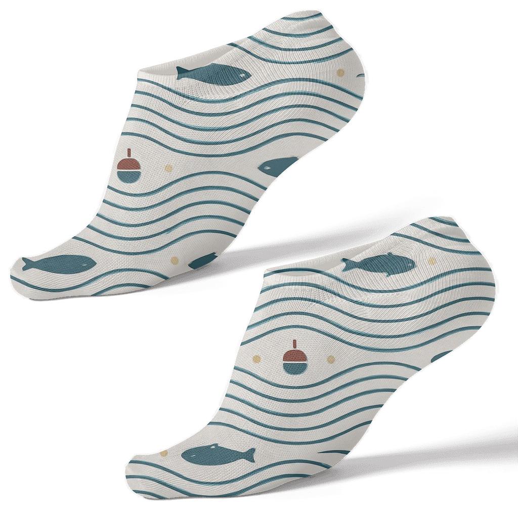 River Ripple Bands With Fisher Bobber Accents soft everyday ankle socks