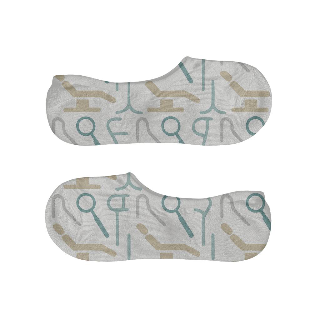 Dentist Grade Dental Chair Lattice designer printed no-show socks