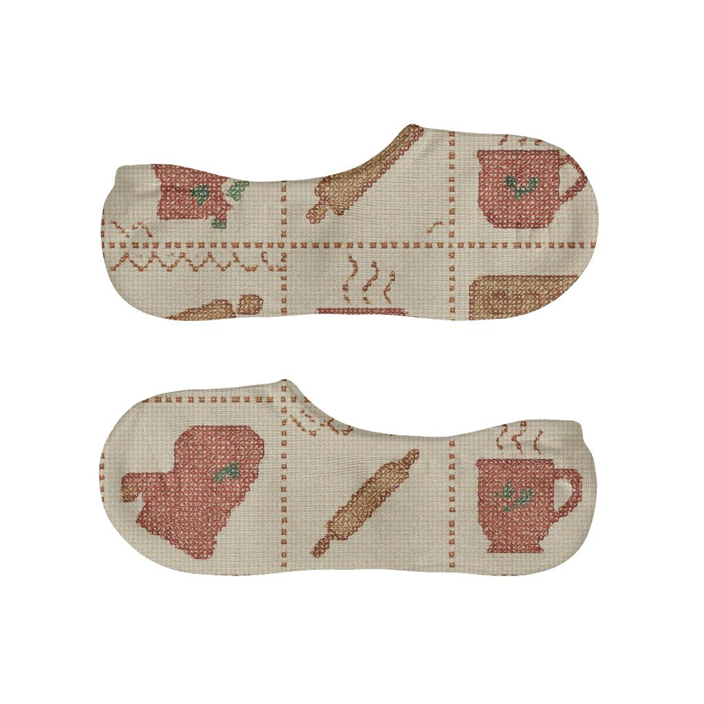 Stitched Tea Towel Lattice Mrs. Claus Kitchen Icons trendy no-show sock styles