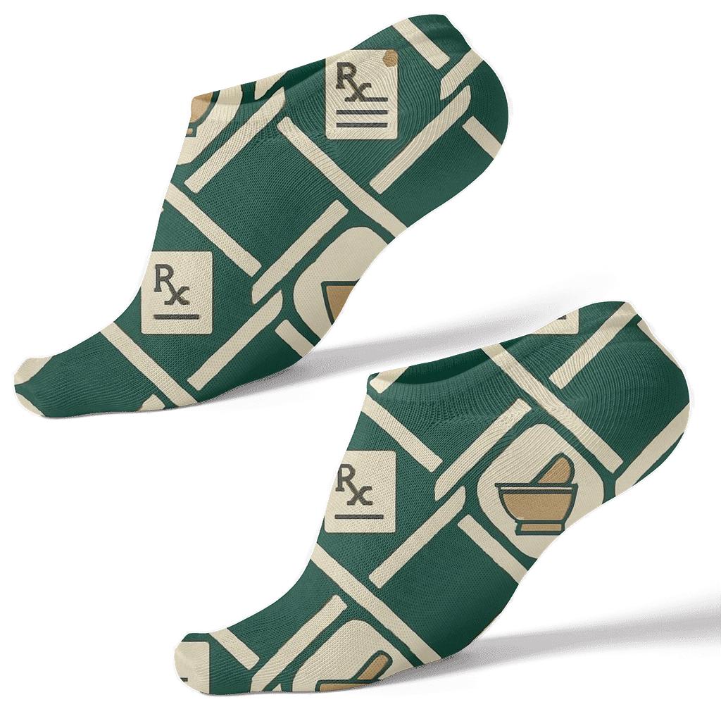Capsule Lattice With Pharmacist Tools premium sports ankle socks