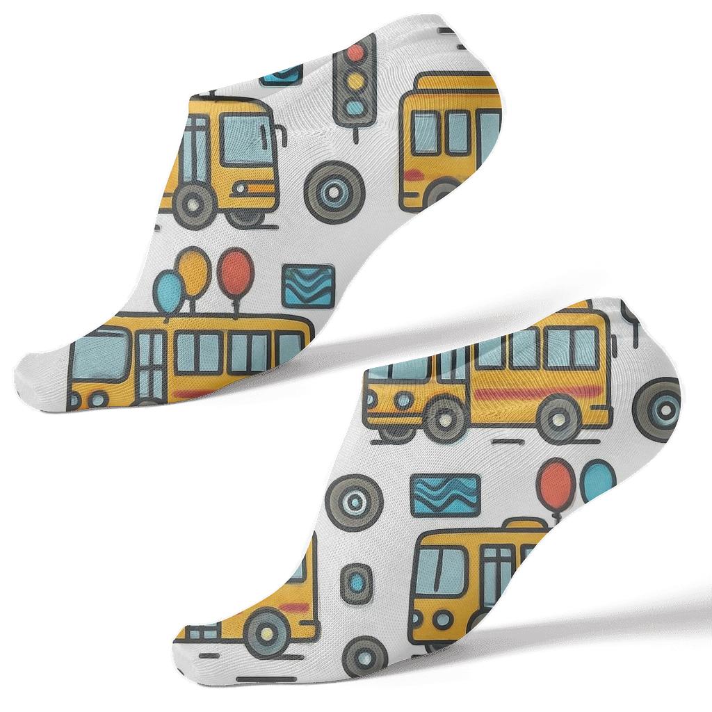 Bus Driver Parade Tessellation trendy patterned ankle socks