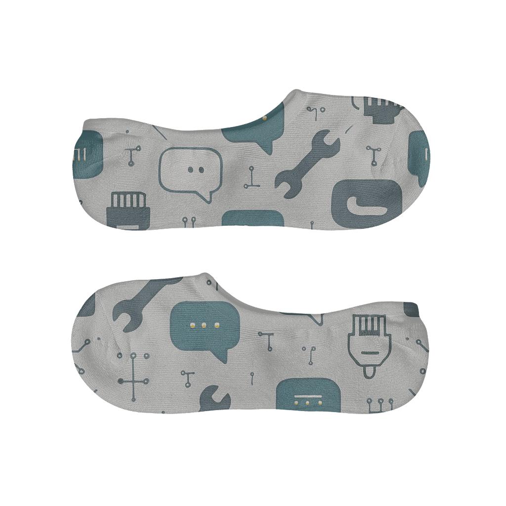 Minimalist Icon Lattice With It Support Specialist Charm trendy no-show sock styles