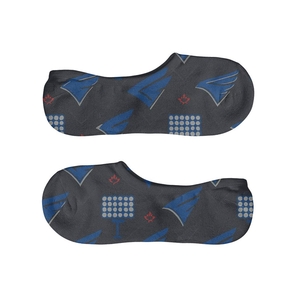 Blue Jays Stadium Light Lattice Pattern custom no-show socks