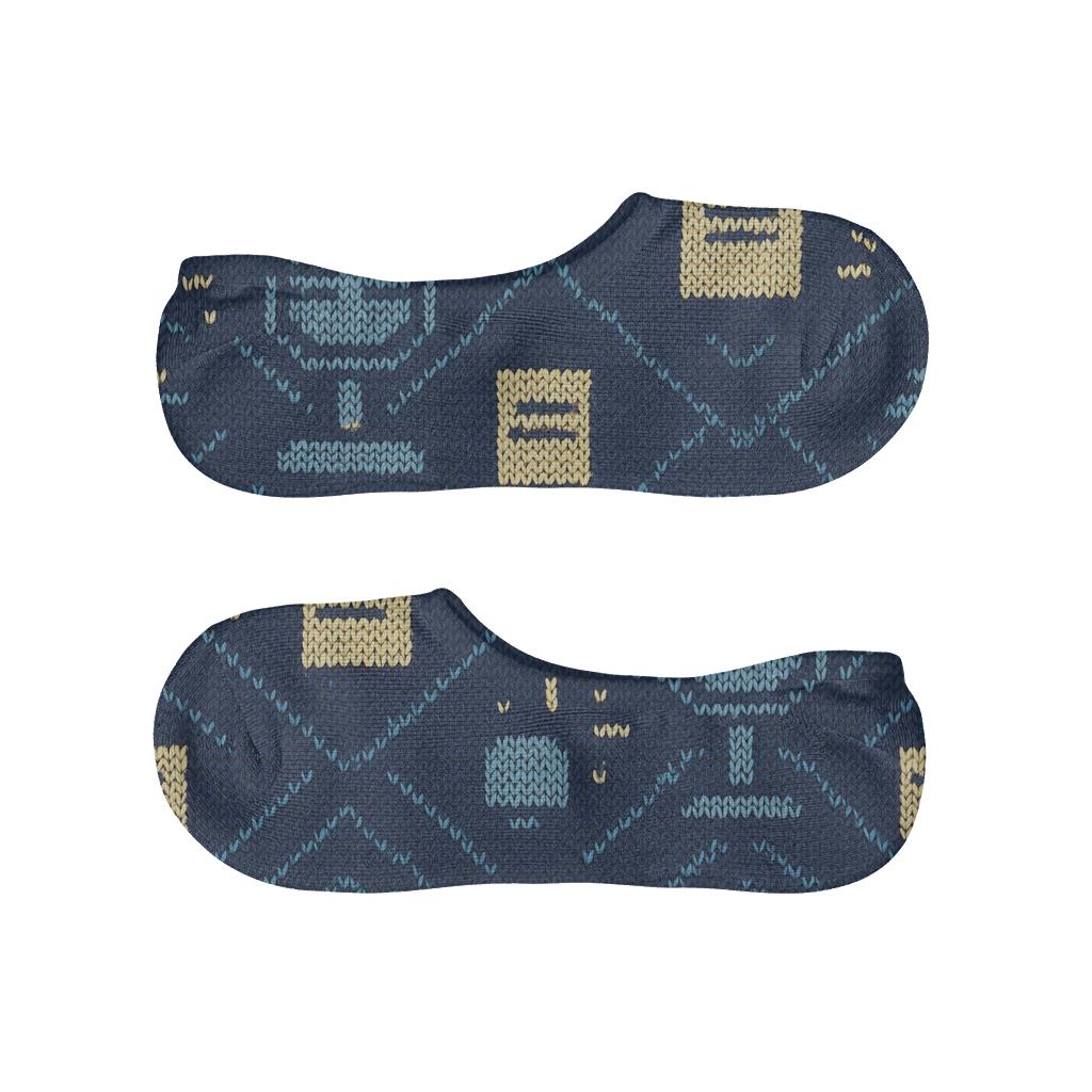 Microphone Chevron in Reporter Rhythm No Show Socks