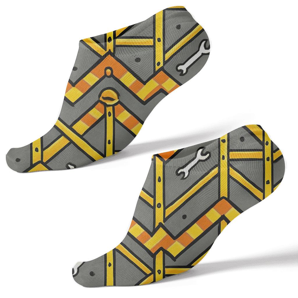 Scaffolding Chevron For Construction Worker Style personalized ankle socks