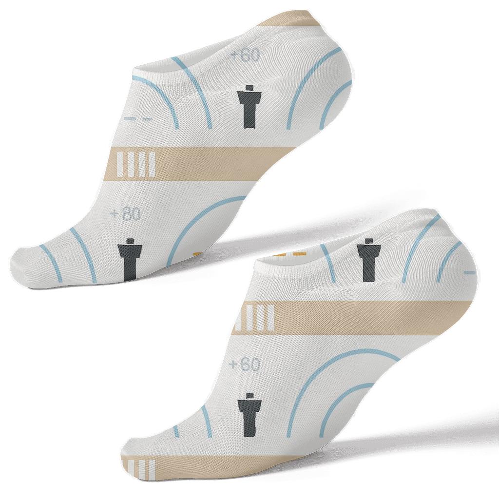 Flight Path Bands With Air Traffic Controller Calm soft everyday ankle socks