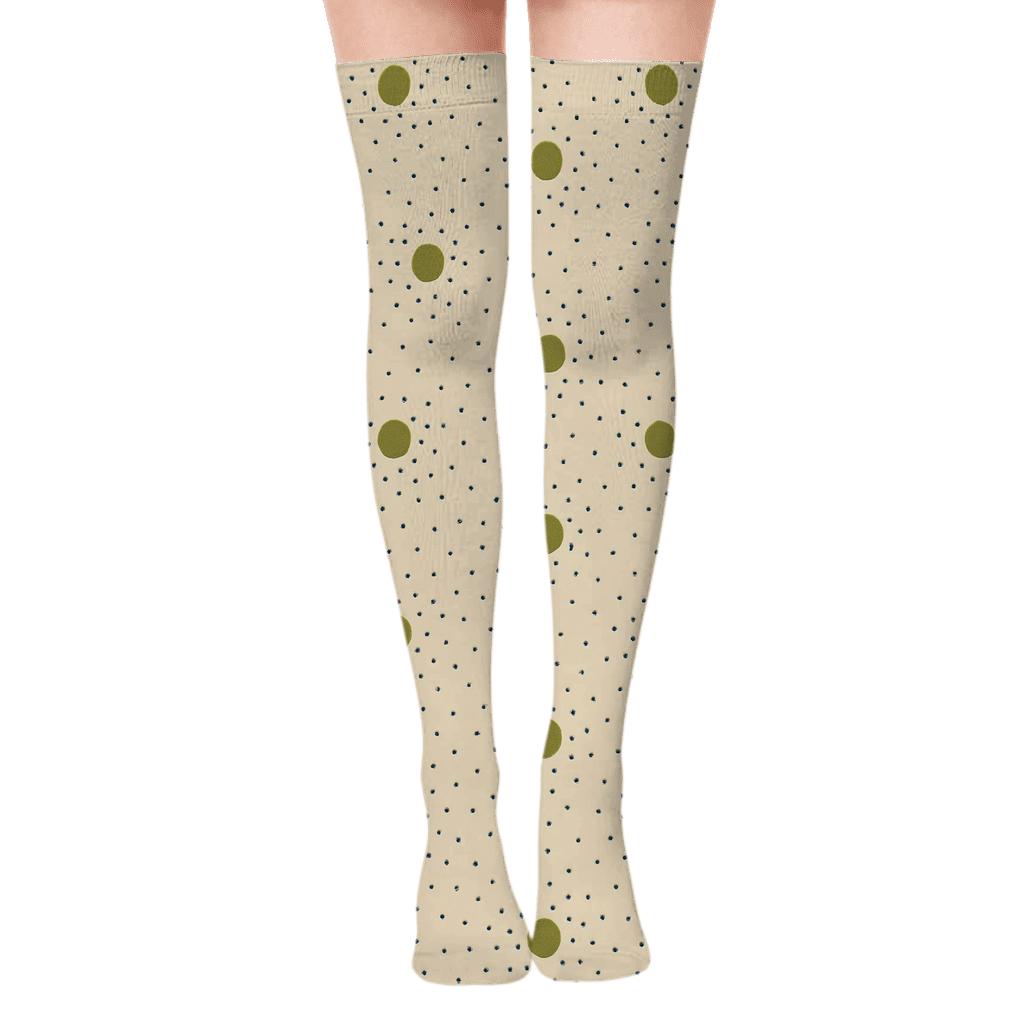Cosmic Dust Speck Relay comfortable cotton over-the-knee socks