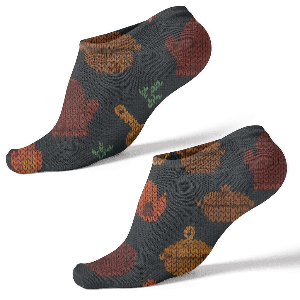 Cook-Quilted Skillet Tessellation custom ankle socks