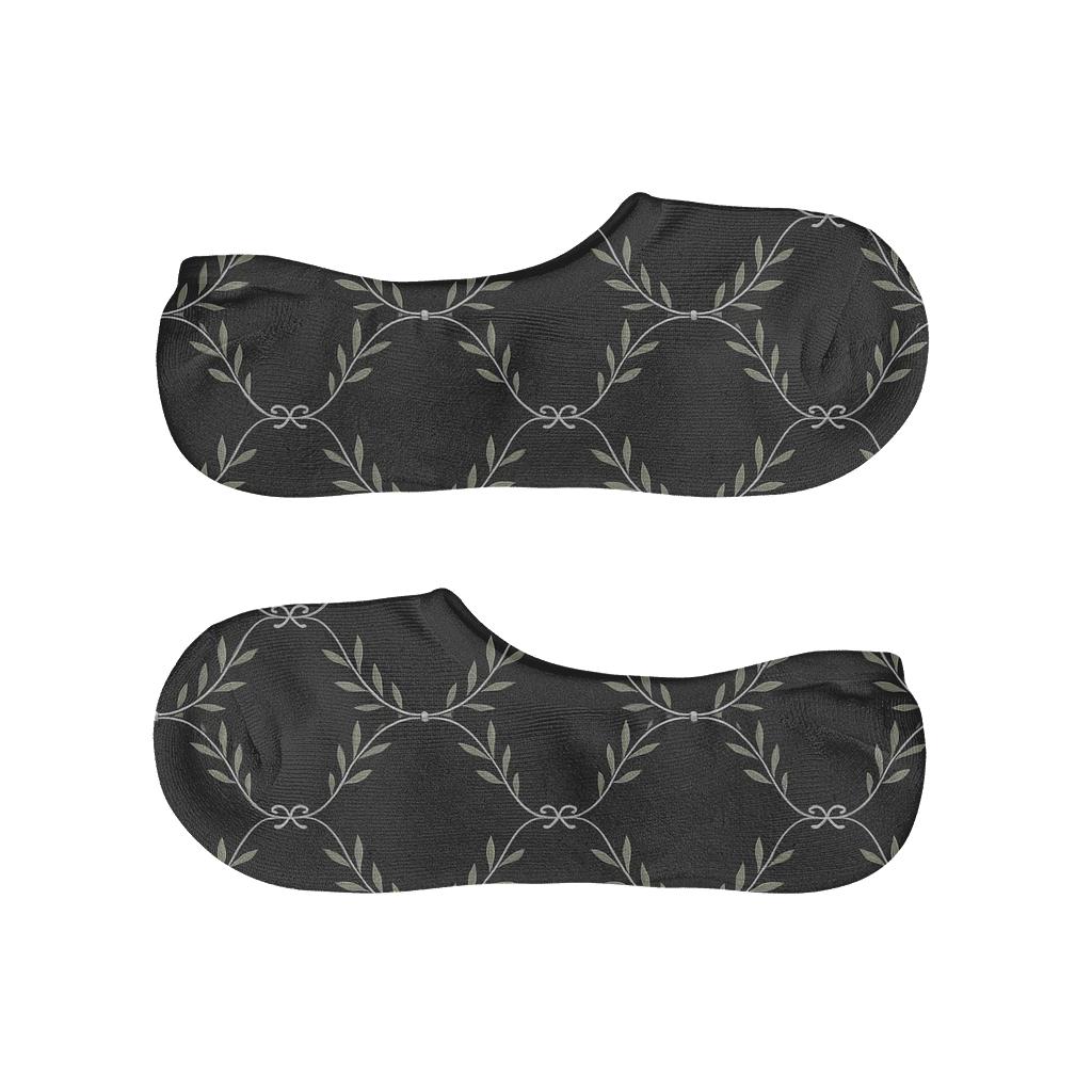 Modern Minimalist Graphic With Wreath Chain Lattice comfortable low-cut socks