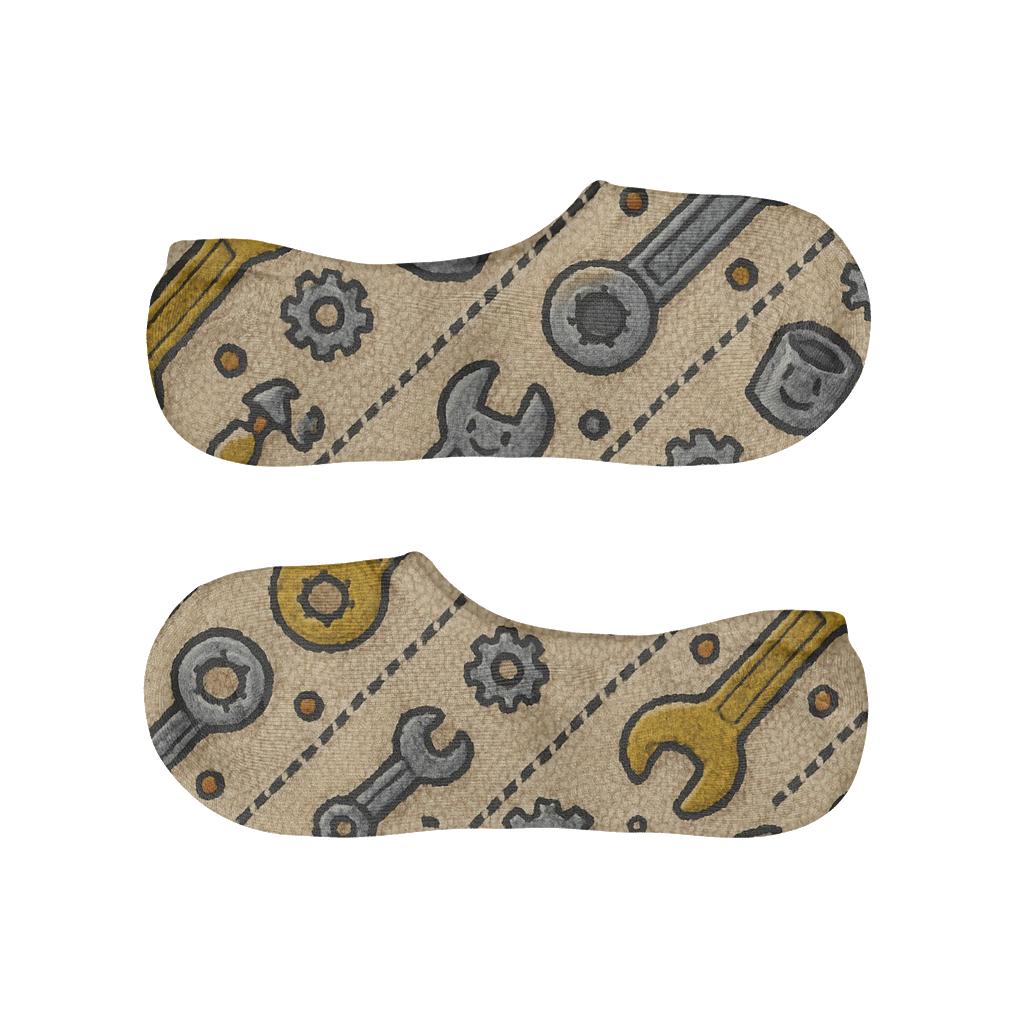 Knitted Tool Parade With Mechanic Charm anti-slip no-show socks