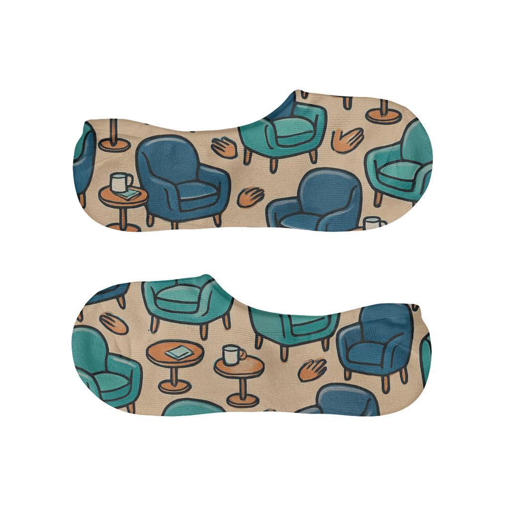 Counselor Therapy Chair Tessellation In Cozy Blues unique hidden socks
