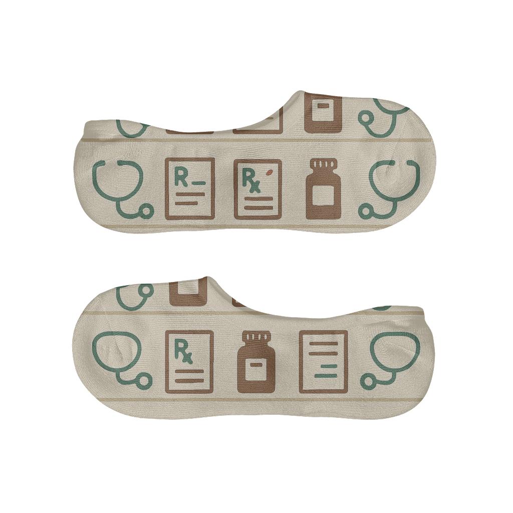 Prescription Shelf Bands With Pharmacist Tools soft cotton no-show socks