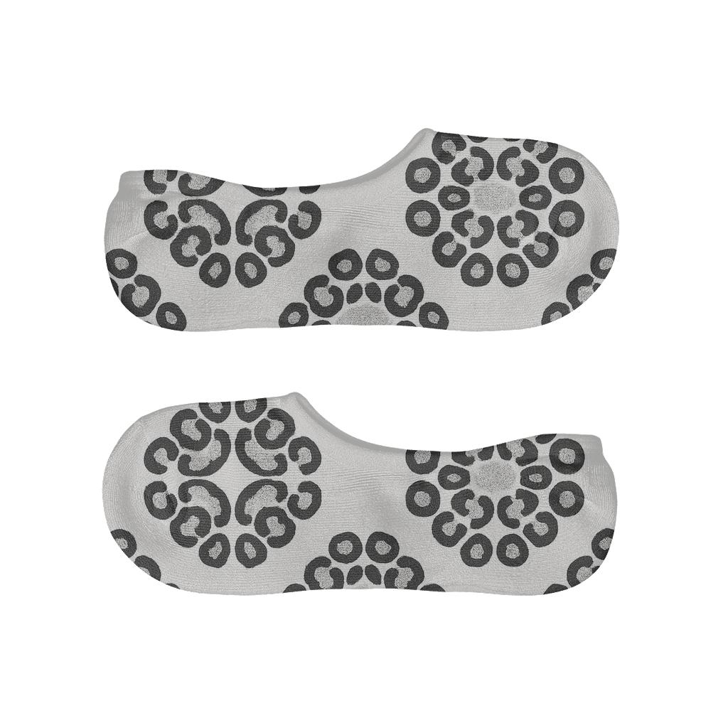 High Contrast Medallion Rosette Mirror Tile personalized no-show socks