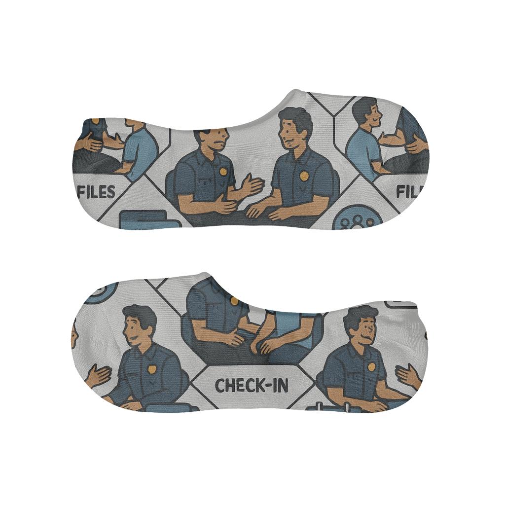 Counseling Circles Probation Officer Tilework breathable no-show socks