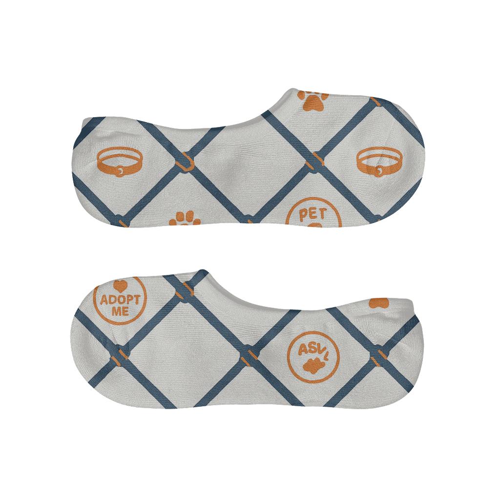 Leash Lattice For The Animal Control Officer custom no-show socks