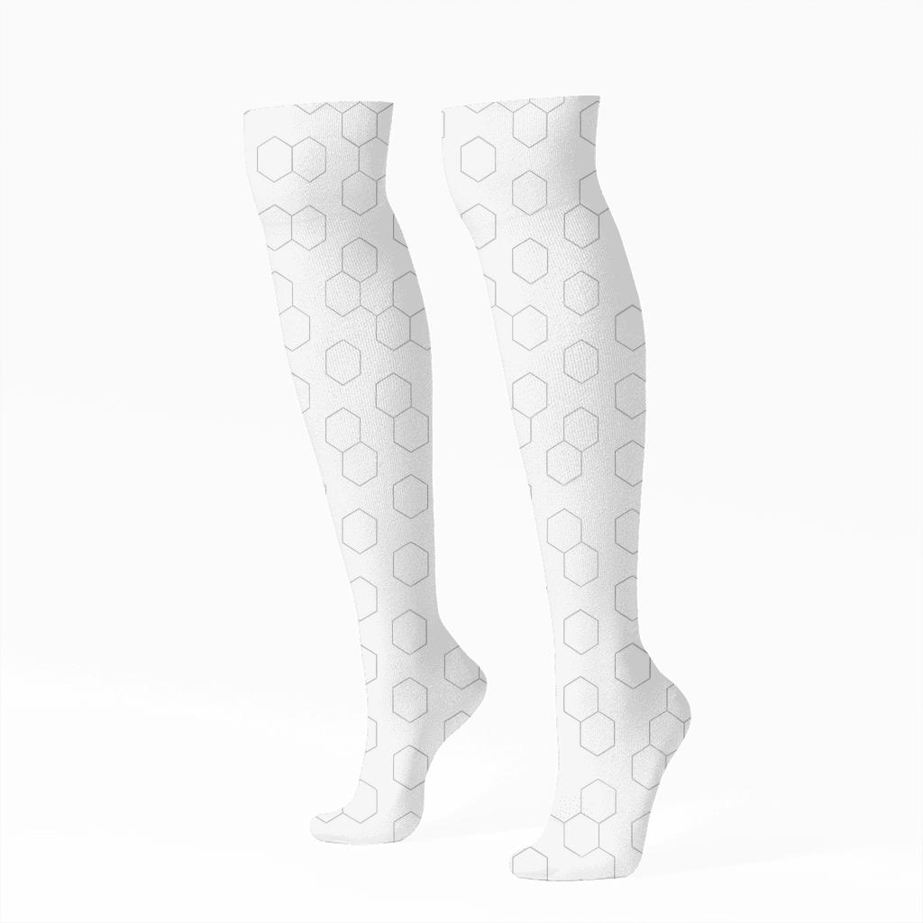 Lunar Cell Mini Hex Drift personalized knee-high socks
