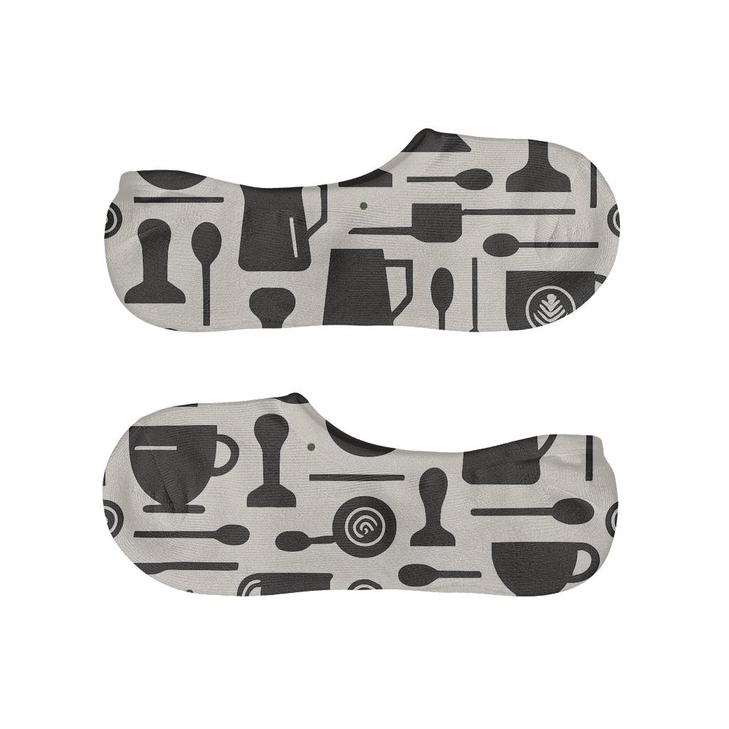 Cups With Barista Tools Lattice trendy no-show sock styles