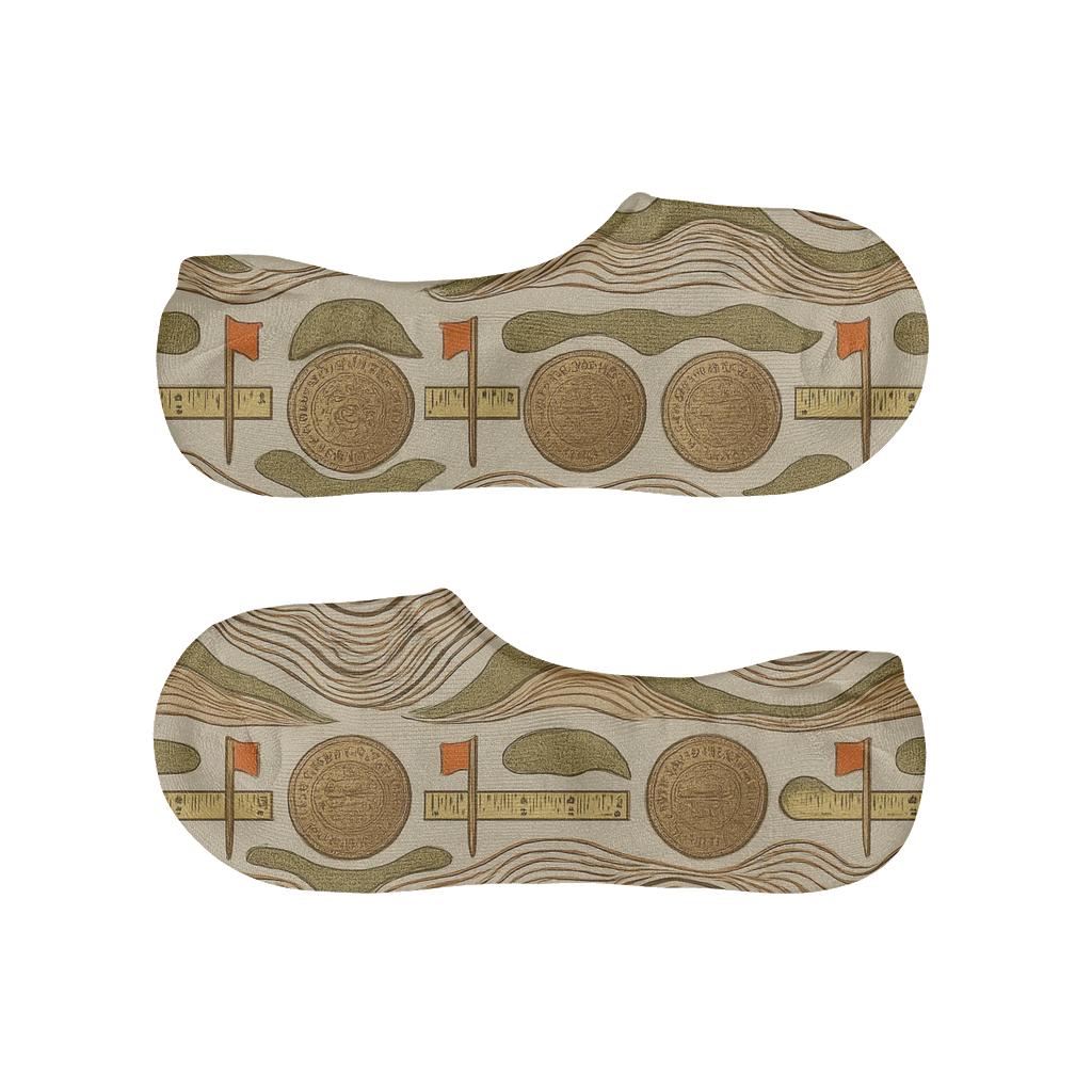 Contour Bands With Surveyor Motifs comfortable invisible socks