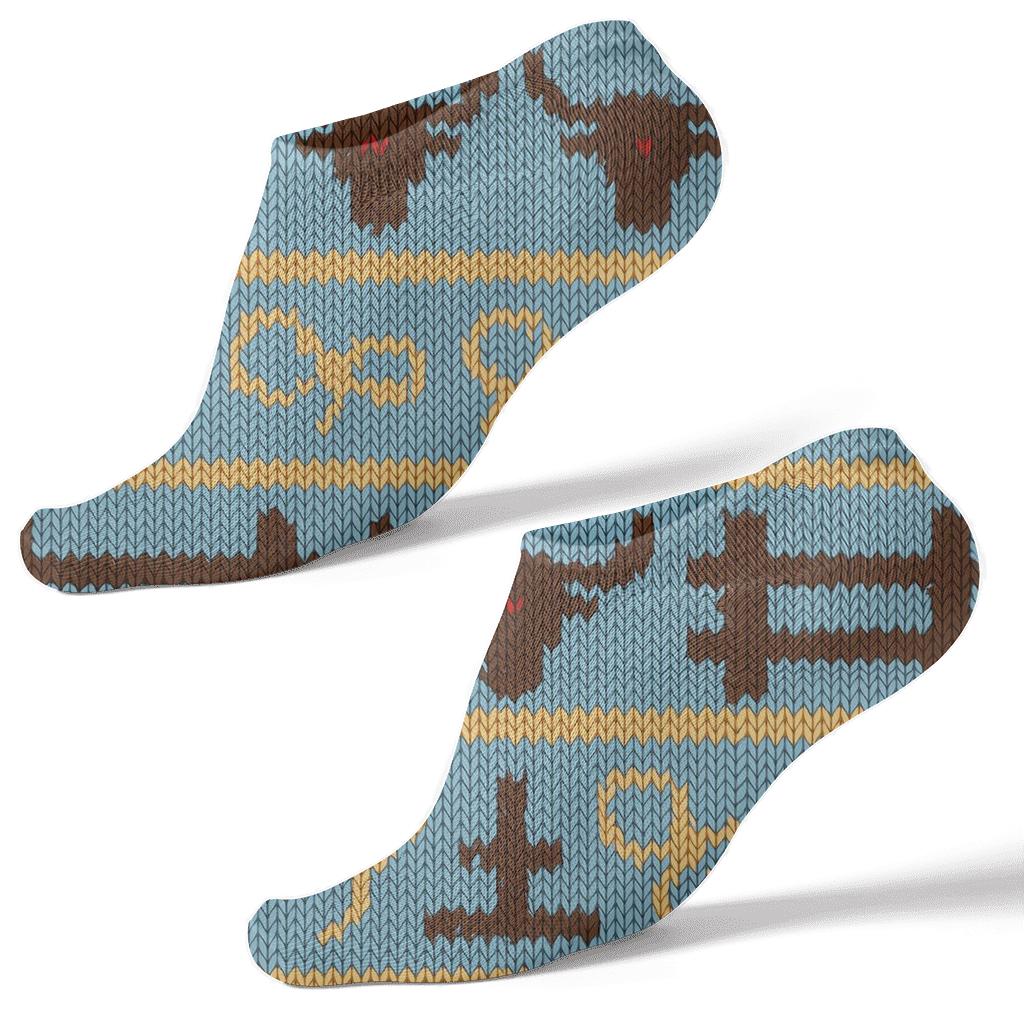 Knitted Rancher Fence Post Bands comfortable cotton ankle socks