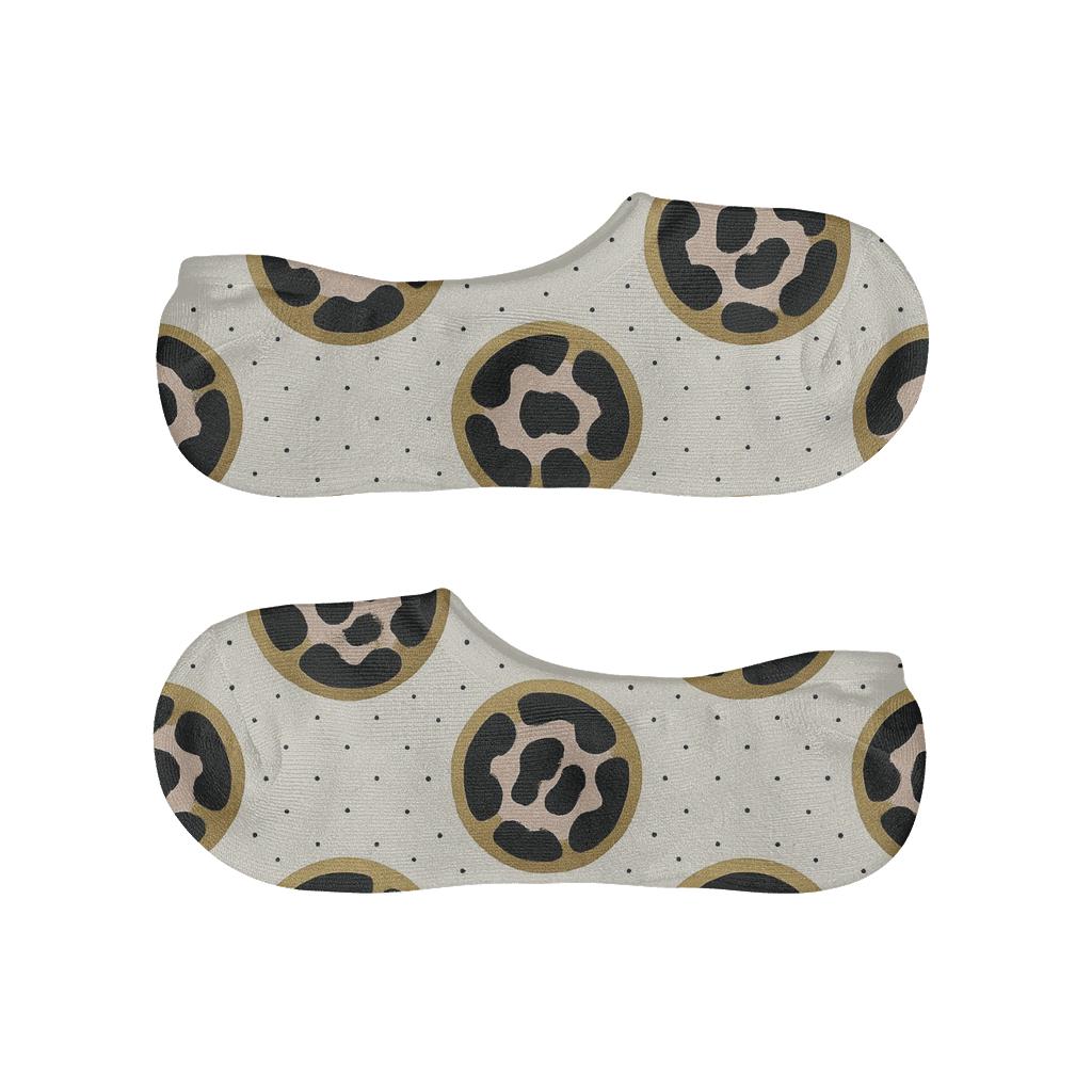 Blush Gold Rosette Medallions On Ivory Background personalized invisible socks