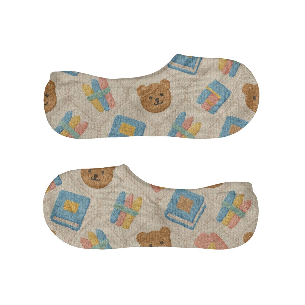 Knitted Storybook Lattice For Childcare Worker personalized no-show socks