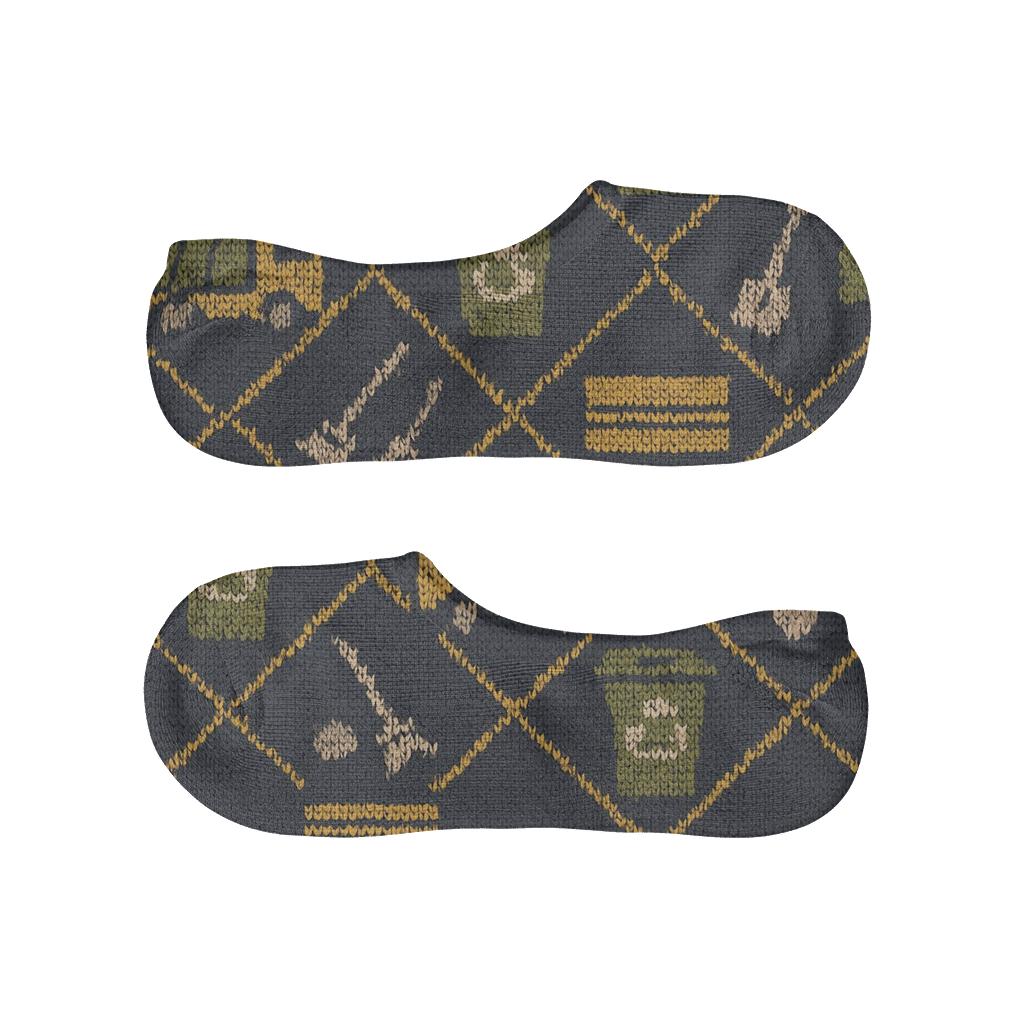 Knitted Street Rhythm For Garbage Collector personalized no-show socks
