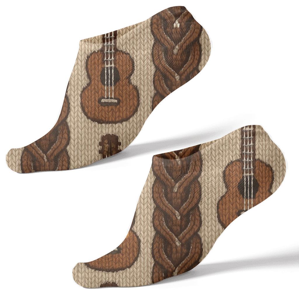 Cable Knit Rhythm Guitar Tapestry comfortable cotton ankle socks
