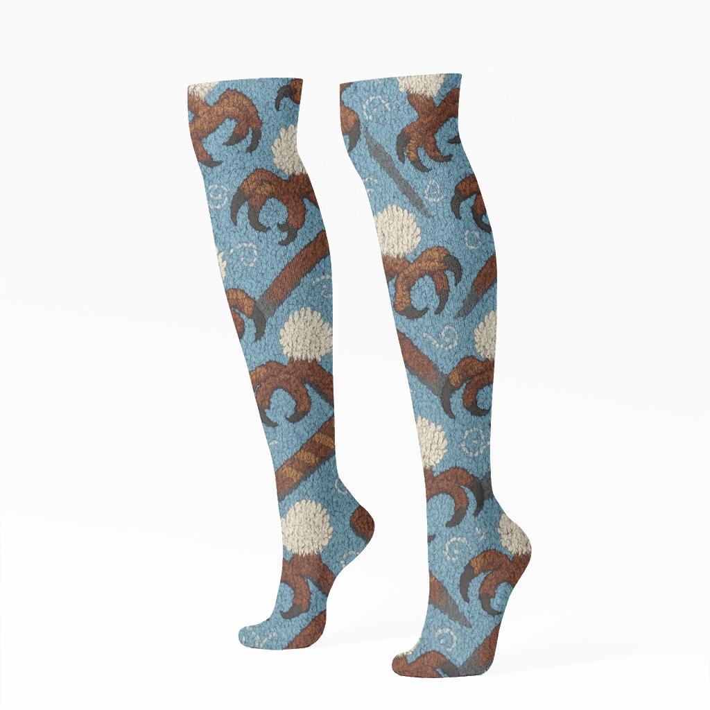 Talon Knit Illusion Eagle Pattern stylish athletic knee-high socks