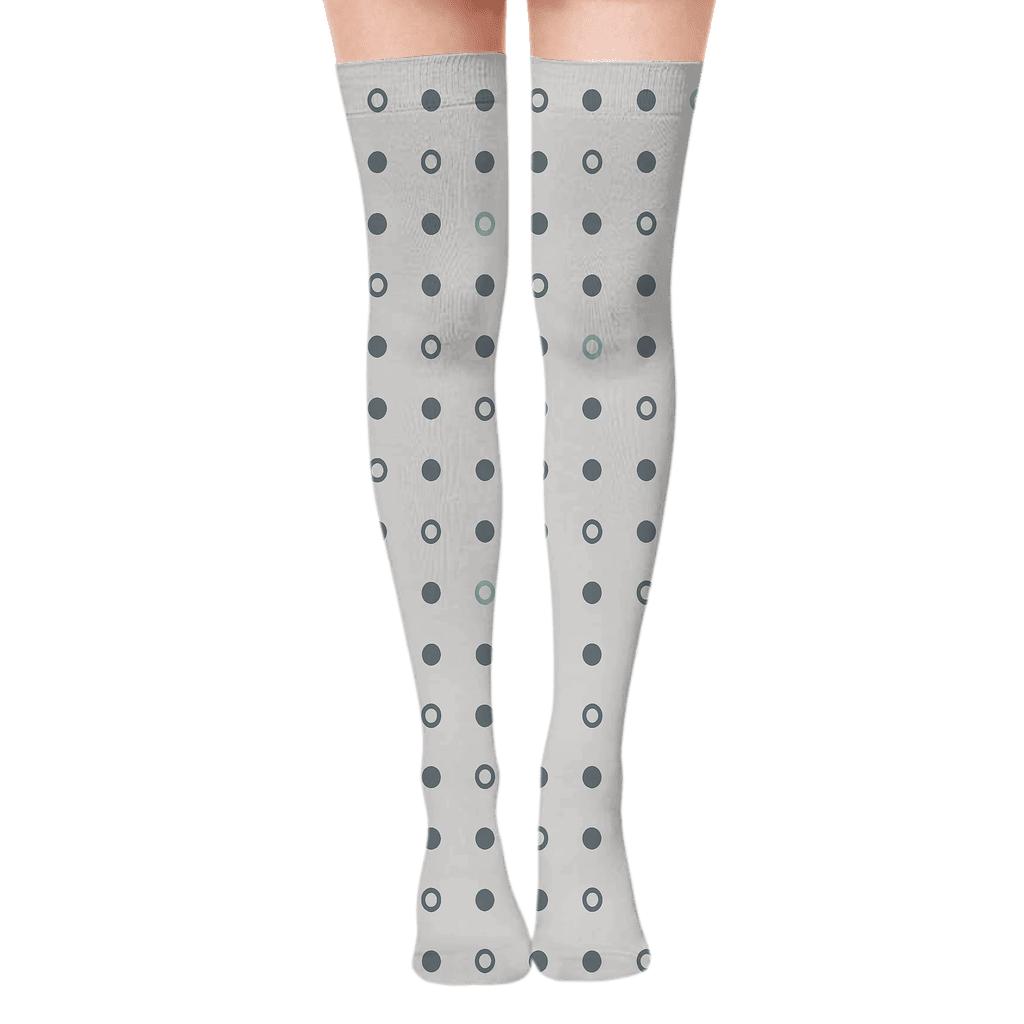 Offset Brick Dot Relay custom over-the-knee socks