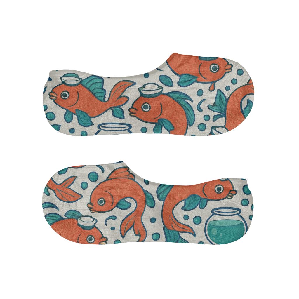 Koi Lantern Swim With Fish Motif unique hidden socks