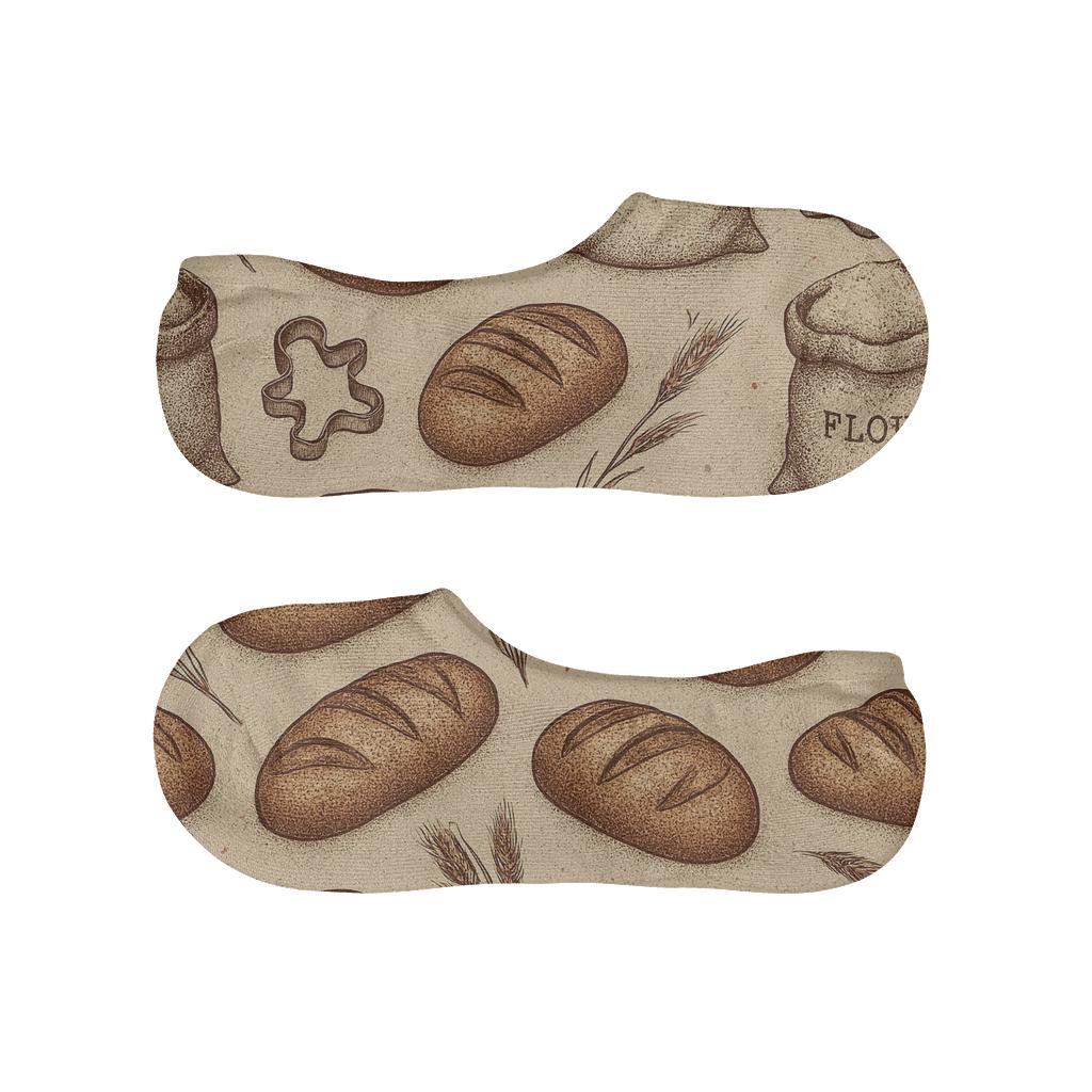 Baker-Crafted Bread Loaf Constellation Scatter anti-slip no-show socks