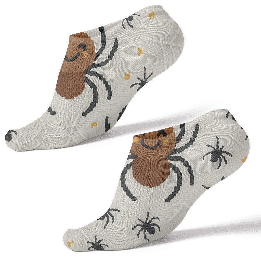 Knitted Orb Weaver Garden Spider Tiling premium sports ankle socks