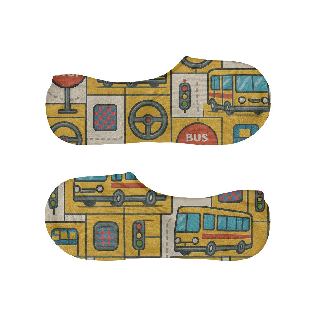City Map Tiles For Bus Driver Charm personalized invisible socks